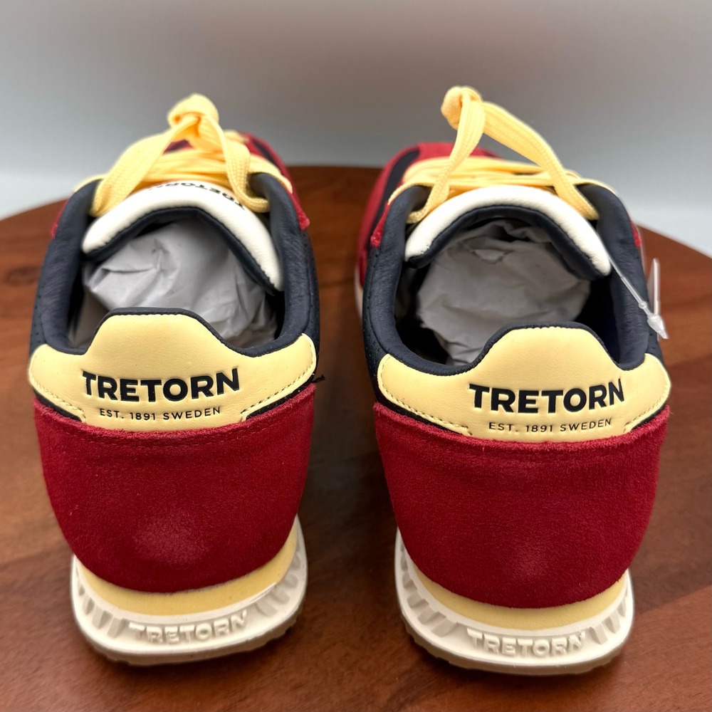 Tretorn Rawlins 2.0 Sneakers Colorblock Red Navy Yellow Retro Sporty Womens 9 - Picture 6 of 12